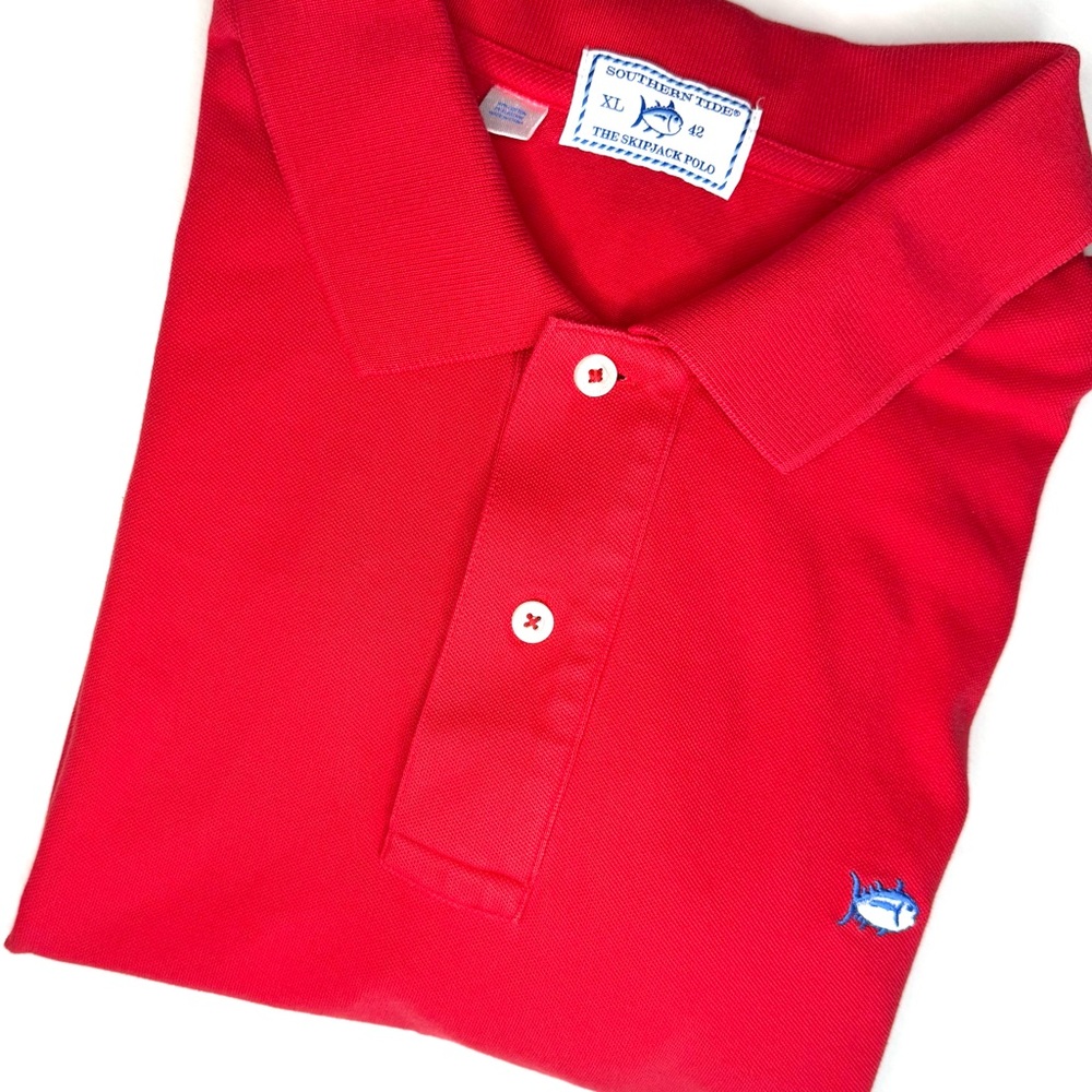 Southern Tide NC State Skipjack Polo XL, 97% cotton, Preppy Style, Barely Worn